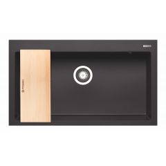 Pyramis Istros D070229701WD zlewozmywak granitowy 86x50 cm czarny