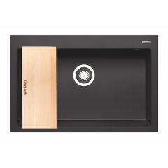 Pyramis Istros C070219011WD zlewozmywak granitowy 76x50 cm czarny
