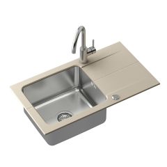 Quadron Edward FUSE7844BE3623500BS zlewozmywak granitowo-stalowy 78x44 cm beżowy