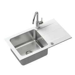 Quadron Edward FUSE7844BI3623500BS zlewozmywak granitowo-stalowy 78x44 cm biały