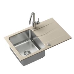 Quadron Michael FUSM7848BE3623500BS zlewozmywak granitowo-stalowy 78x48 cm beżowy