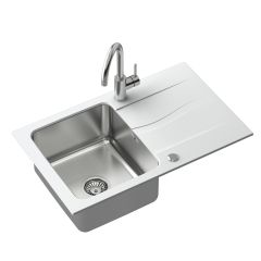 Quadron Michael FUSM7848BI3623500BS zlewozmywak granitowo-stalowy 78x48 cm biały
