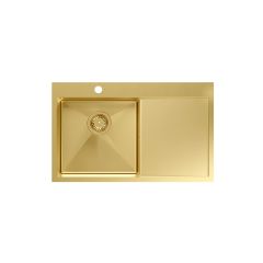 Quadron Russel HB7912PVDBSG1 zlewozmywak stalowy 78x48 cm złoty