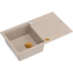 Quadron Evan HCQE8650U2PVDC1P2O zlewozmywak graniteq 86x50 cm beżowy