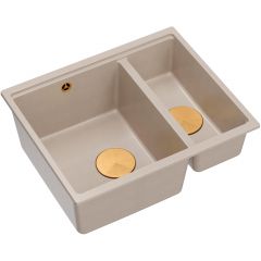 Quadron Logan HCQL5646U2C1U zlewozmywak graniteq 55x46 cm beżowy