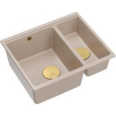 Quadron Logan HCQL5646U2G1U zlewozmywak graniteq 55x46 cm beżowy