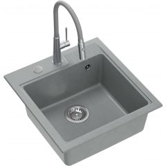 Quadron Peter HCQP5052SZK3922505BSGR zlewozmywak z baterią szary/stal