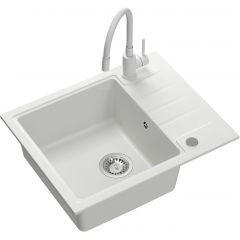 Quadron Peter HCQP6250BIK3323503WHM zlewozmywak z baterią biały/biały
