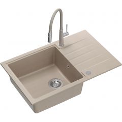 Quadron Peter HCQP7850BEZK3922505BSBE zlewozmywak z baterią beżowy/stal