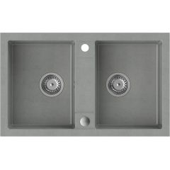 Quadron Denzel HDQ27848SZK zlewozmywak graniteq 78x48 cm szary/grafitowy/onyx