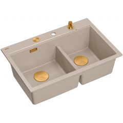 Quadron Marc 120 HQC7650U2PVDC1 zlewozmywak graniteq 76x50 cm beżowy