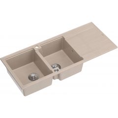 Quadron Evan HQE11650U2BSP2O zlewozmywak graniteq 116x50 cm beżowy