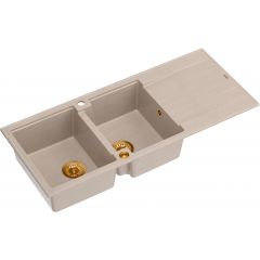 Quadron Evan HQE11650U2PVDC1P2O zlewozmywak graniteq 116x50 cm beżowy