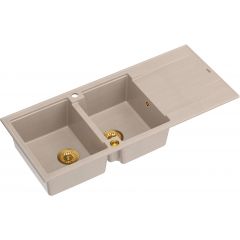 Quadron Evan HQE11650U2PVDG1P2O zlewozmywak graniteq 116x50 cm beżowy