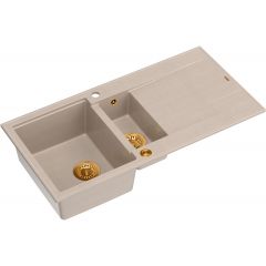 Quadron Evan HQE510050U2PVDC1P2O zlewozmywak graniteq 100x50 cm beżowy