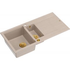 Quadron Evan HQE510050U2PVDG1P2O zlewozmywak graniteq 100x50 cm beżowy