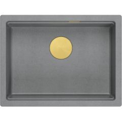 Quadron Logan 100 zlewozmywak 59,5x45 cm Graniteq jasnoszary/złoty HQJ6045U5_PVDG1_U