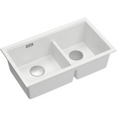Quadron Logan HQL7645U1BSU zlewozmywak granitowy 76x45 cm biały