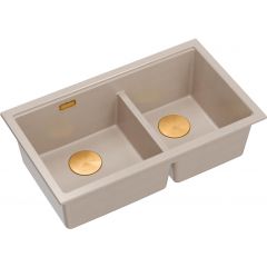 Quadron Logan HQL7645U2PVDC1U zlewozmywak graniteq 76x45 cm beżowy