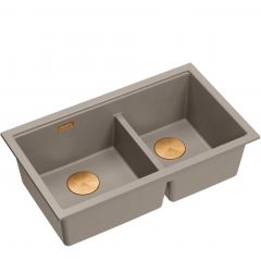 Quadron Logan HQL7645U4PVDC1U zlewozmywak graniteq 76x45 cm beżowy