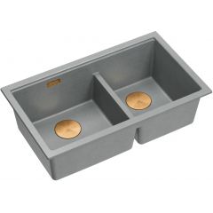 Quadron Logan HQL7645U5PVDC1U zlewozmywak graniteq 76x45 cm szary/grafitowy/onyx