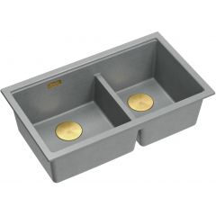 Quadron Logan HQL7645U5PVDG1U zlewozmywak graniteq 76x45 cm szary/grafitowy/onyx