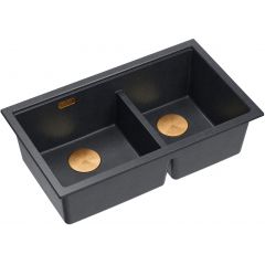 Quadron Logan HQL7645U8PVDC1U zlewozmywak graniteq 76x45 cm czarny