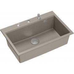 Quadron Marc HQM7650U4BS zlewozmywak graniteq 76x50 cm szary/grafitowy/onyx-beżowy