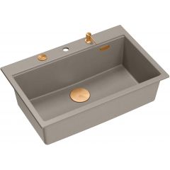 Quadron Marc HQM7650U4PVDC1 zlewozmywak graniteq 76x50 cm szary/grafitowy/onyx-beżowy