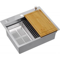 Quadron Burt MF5850BS zlewozmywak z akcesoriami 58x48.5 cm stal