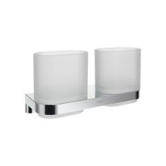 Ravak Chrome II X07P1365 komplet kubków szklanych z uchwytem chrom