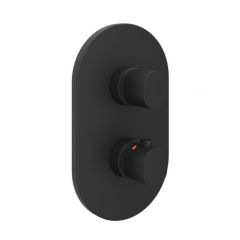Ravak Chrome II X070469 bateria wannowo-prysznicowa podtynkowa termostatyczna czarna