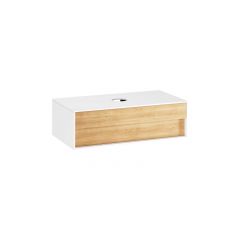 Ravak Step X000001417 szafka 100x54x30.5 cm podumywalkowa wisząca biała-dąb