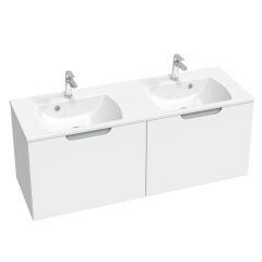 Ravak Classic II X000001483 szafka 130x45x47 cm podumywalkowa wisząca biała-szara