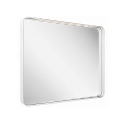 Ravak Strip X000001568 lustro 90.6x70.6 cm prostokątne z oświetleniem biały