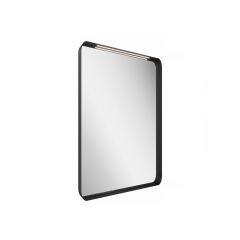 Ravak Strip X000001570 lustro 60.6x70.6 cm prostokątne z oświetleniem czarny
