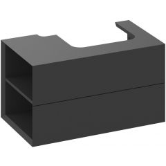 Ravak Lite X000001874 szafka 80x45x43 cm podumywalkowa wisząca czarna