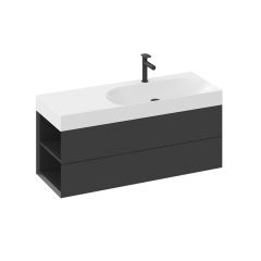Ravak Lite X000001880 szafka 120x45x43 cm podumywalkowa wisząca czarna