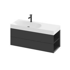 Ravak Lite X000001892 szafka 120x45x43 cm podumywalkowa wisząca czarna