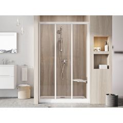 Ravak Supernova 00V401R2Z1 drzwi prysznicowe 80 cm rozsuwane biały połysk/szkło przezroczyste