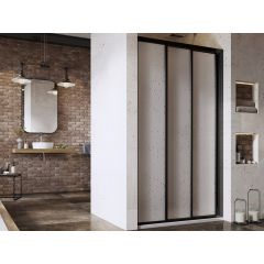 Ravak Supernova 00V403R211 drzwi prysznicowe 80 cm rozsuwane czarny mat/tworzywo polistyren