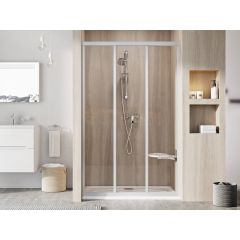 Ravak Supernova 00VG0UR2Z1 drzwi prysznicowe 120 cm rozsuwane satyna mat/szkło przezroczyste