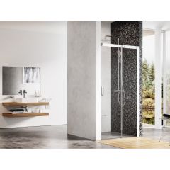 Ravak Matrix 0WPG0100Z1 drzwi prysznicowe 120 cm rozsuwane biały połysk/szkło przezroczyste