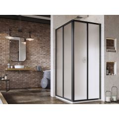 Ravak Supernova 14V303O2ZG drzwi prysznicowe 75 cm rozsuwane czarny mat/