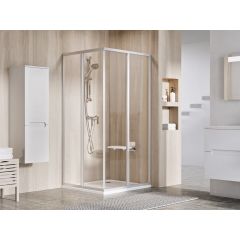 Ravak Supernova 14V40UO2Z1 drzwi prysznicowe 80 cm rozsuwane satyna mat/szkło przezroczyste