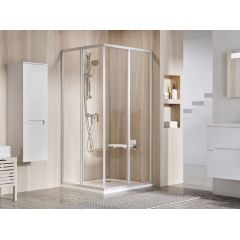Ravak Supernova 14V40UO2Z1S kabina prysznicowa 80x80 cm kwadratowa satyna mat/szkło przezroczyste