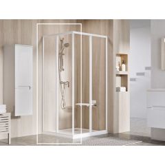 Ravak Supernova 14V701O2Z1 drzwi prysznicowe 90 cm rozsuwane biały połysk/szkło przezroczyste