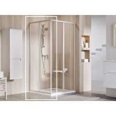 Ravak Supernova 14V70UO2Z1 drzwi prysznicowe 90 cm rozsuwane satyna mat/szkło przezroczyste