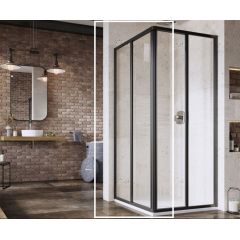 Ravak Supernova 14VA03O2Z1 drzwi prysznicowe 100 cm rozsuwane czarny mat/szkło przezroczyste