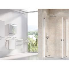 Ravak Chrome 1QV40101Z1 drzwi prysznicowe 80 cm uchylne biały połysk/szkło przezroczyste